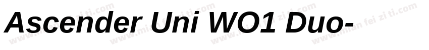 Ascender Uni WO1 Duo字体转换